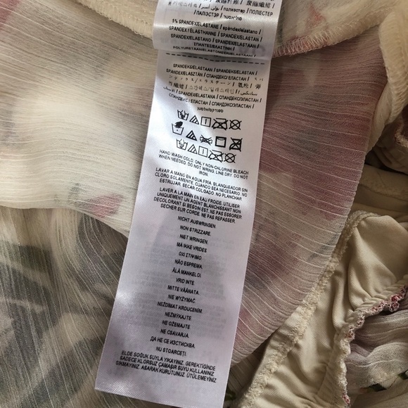 Guess Floral Camilla Chiffon Surplice Choker Bodysuit - Picture 11 of 15